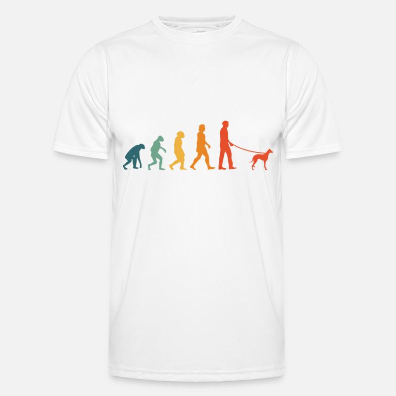 Whippet Evoluition Retro Greyhound Sighthound Men's Functional T-Shirt