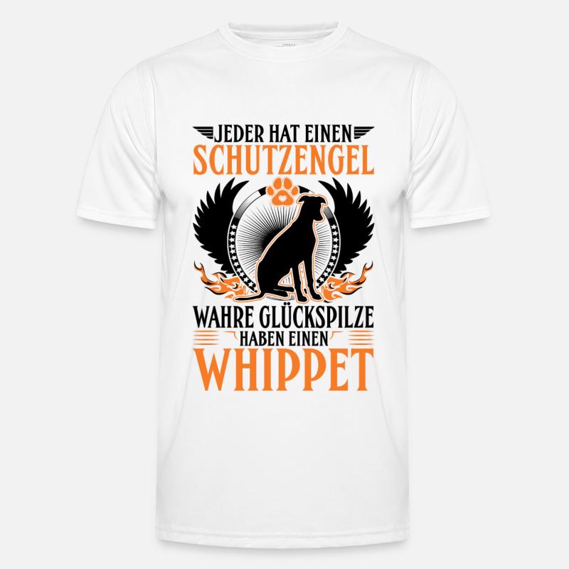 Whippet Schutzengel Windhund Sighthound Männer Funktions-T-Shirt