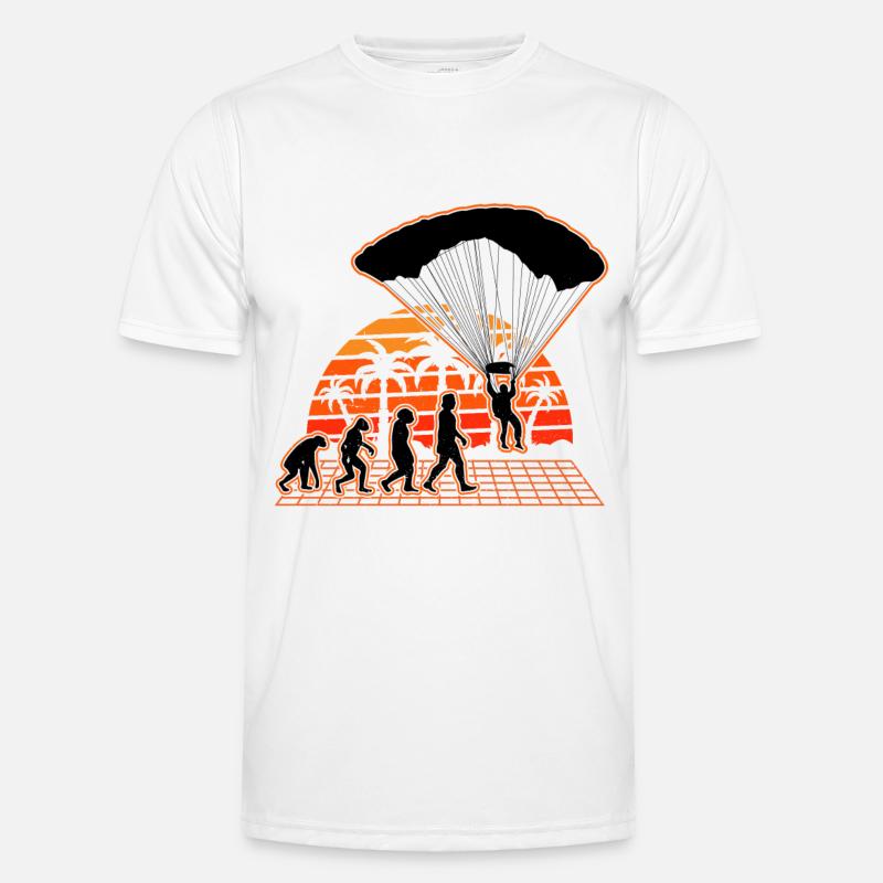 Parachutist Evolution Sunset Parachute - Men's Functional T-Shirt - white