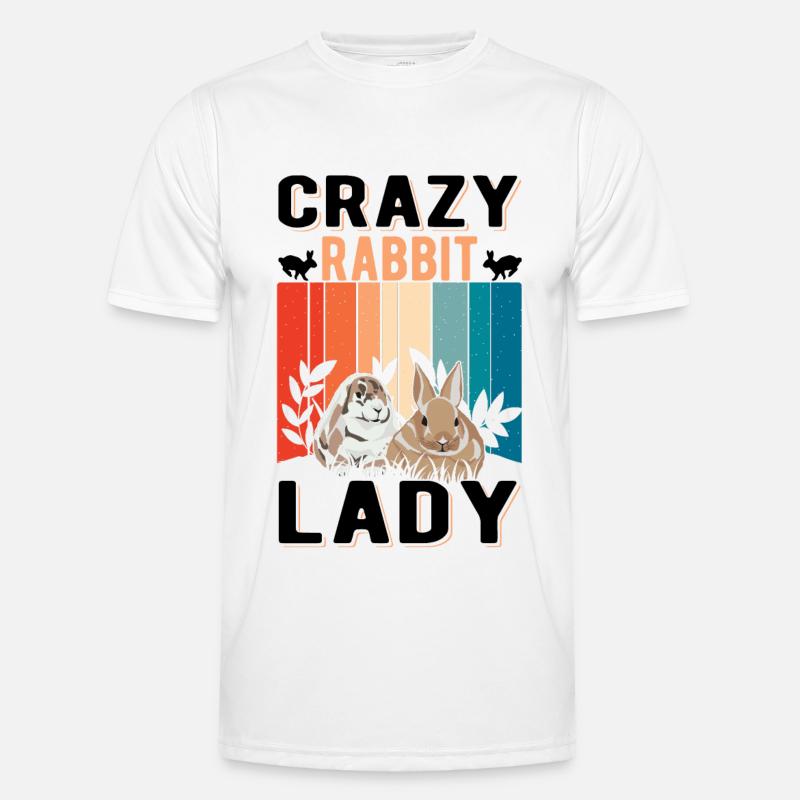 Crazy Rabbit lady Rabbit Rabbit - Men's Functional T-Shirt - white