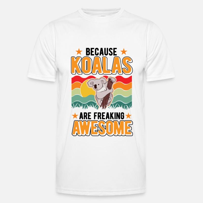 Because Koalas are freaking awesome - Männer Funktions-T-Shirt - Weiß