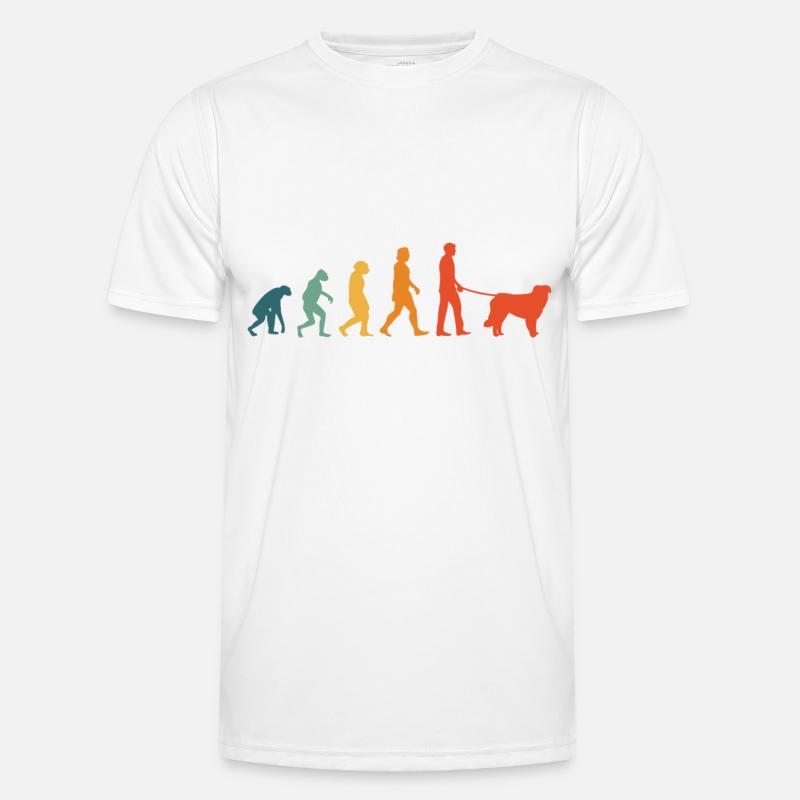 Kuvasz Evolution Retro - Männer Funktions-T-Shirt - Weiß