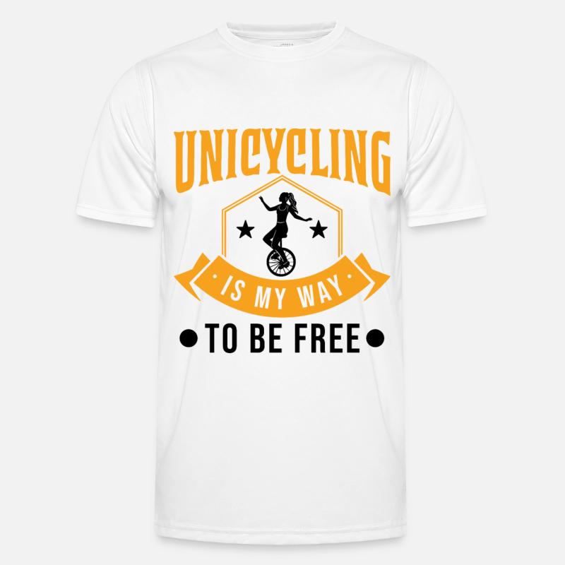 Einrad Geschenk Einradfahrerin Unicycle - Männer Funktions-T-Shirt - Weiß