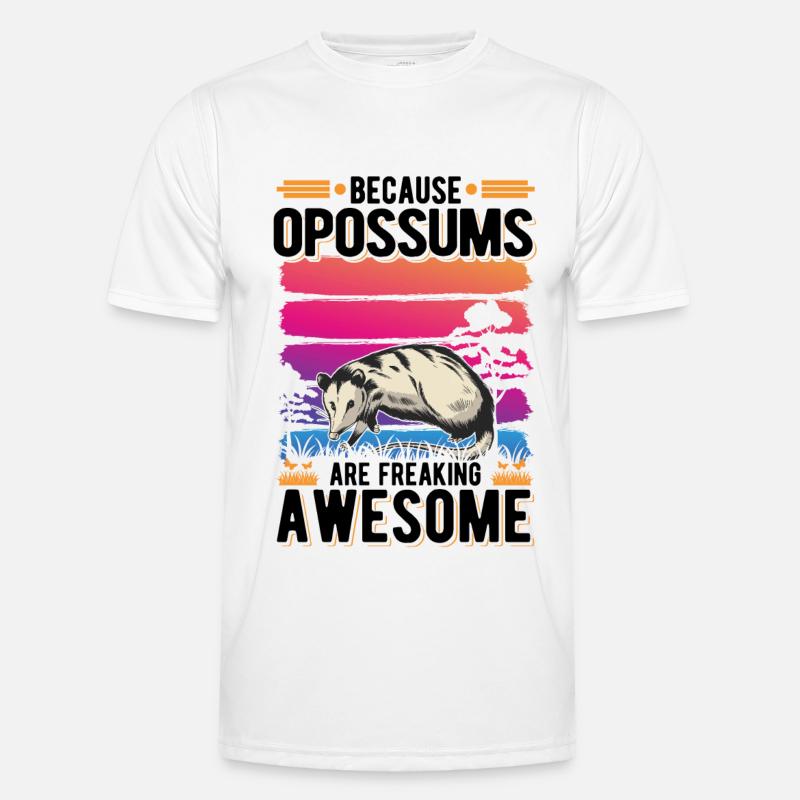 Because Opossums are freaking awesome - Men's Functional T-Shirt - white