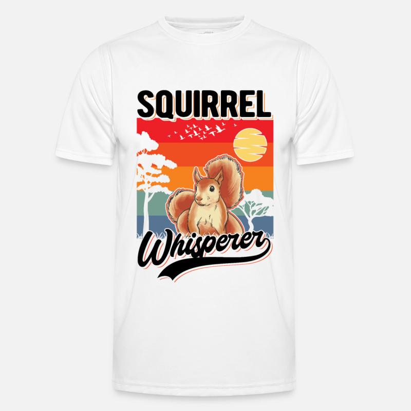 Eichhörnchen Flüsterer Squirrel Whisperer - Männer Funktions-T-Shirt - Weiß