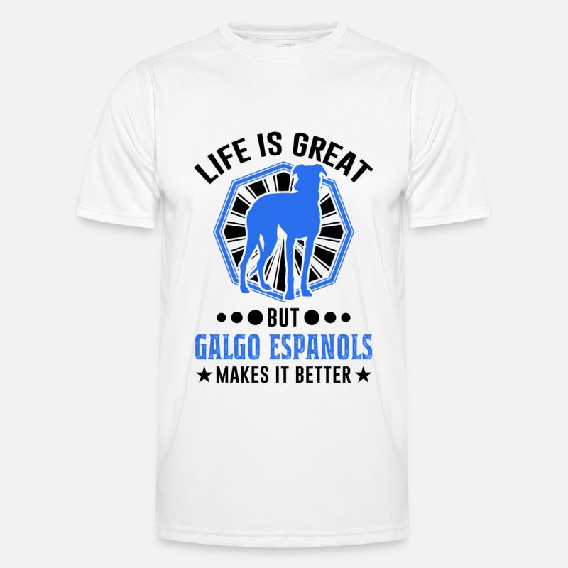 Galgo Espanol Geschenk Spanischer Windhund - Männer Funktions-T-Shirt - Weiß