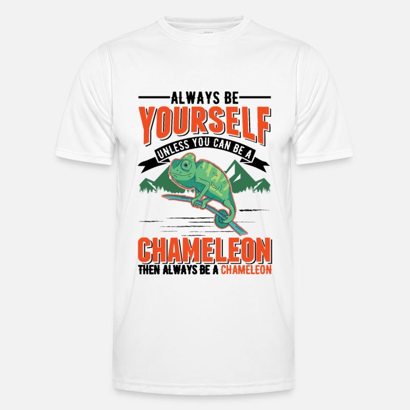 Chameleon Gift Chameleon - Men's Functional T-Shirt - white