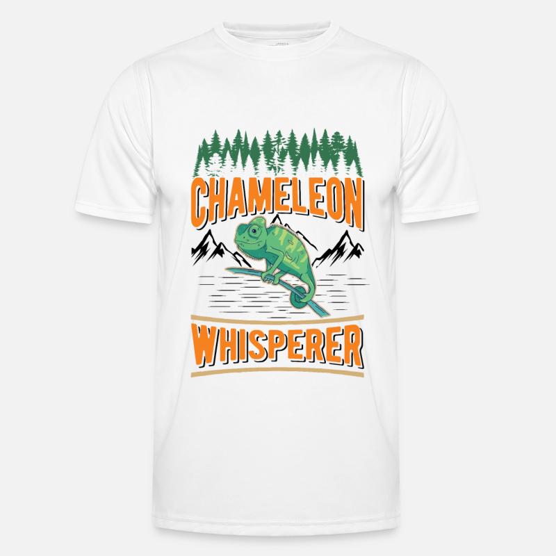 Chamäleon Flüsterer Chameleon Whisperer - Männer Funktions-T-Shirt - Weiß