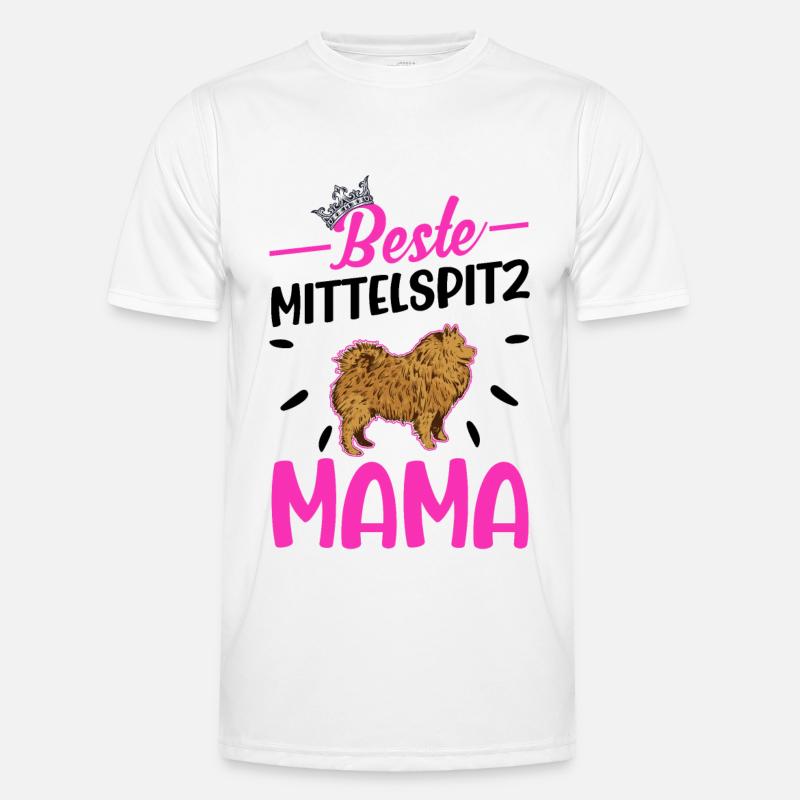 Beste Mittelspitz Mama - Männer Funktions-T-Shirt - Weiß