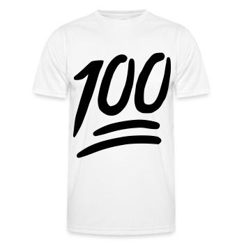 Emoji 100 croquis noir - T-shirt sport Homme - blanc - Devant - AI Model Male 178 dark (178cm)