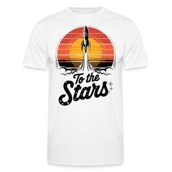 Raketenstart ins All - Männer Funktions-T-Shirt - Weiß - Vorne - AI Model Male 178 dark (178cm)