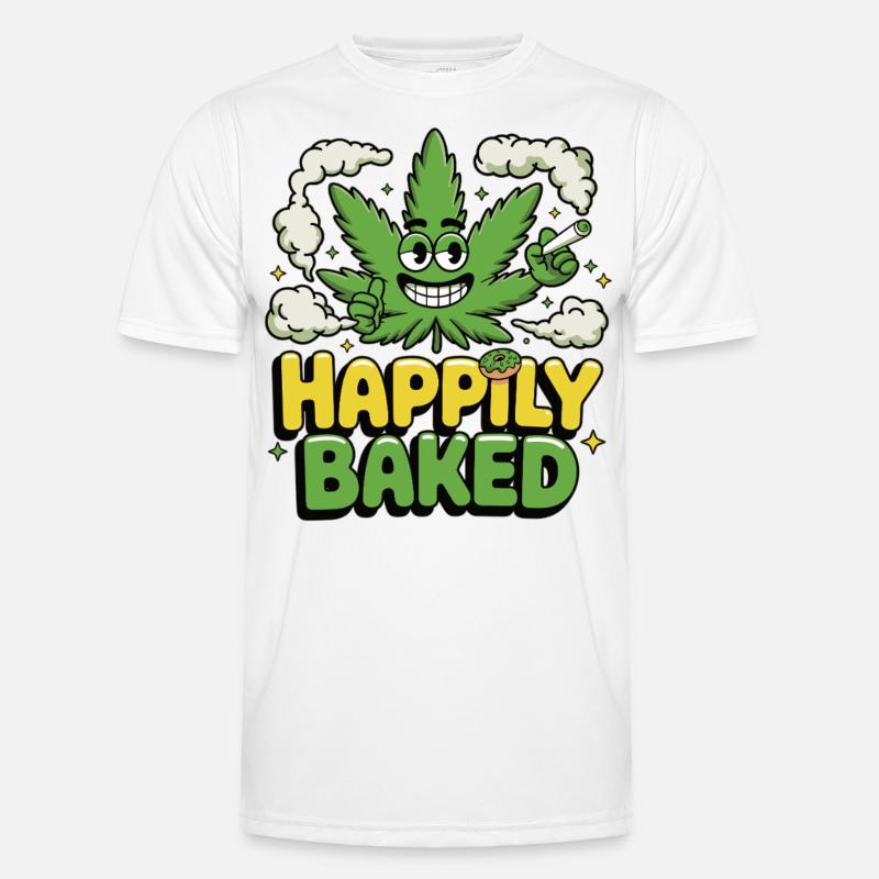 Kiffer-Design mit Cannabisblatt Männer Funktions-T-Shirt