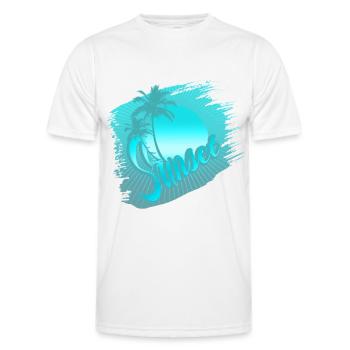 sunset blue - T-shirt sport Homme - blanc - Devant - AI Model Male 178 dark (178cm)