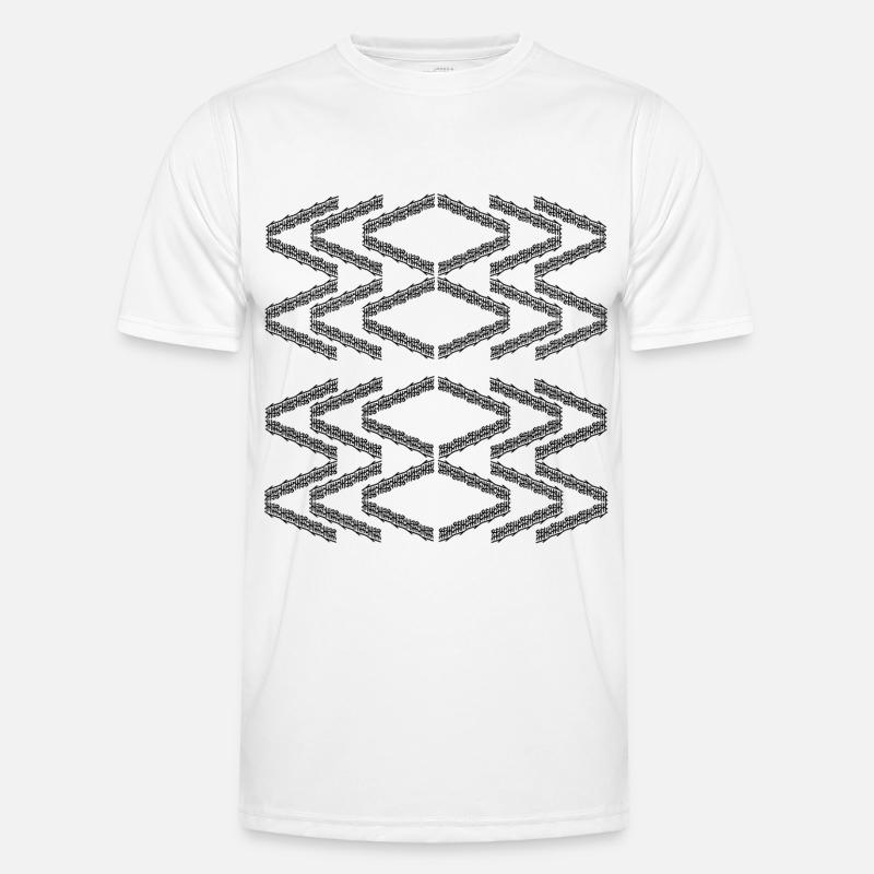 Zickzack-Muster Männer Funktions-T-Shirt