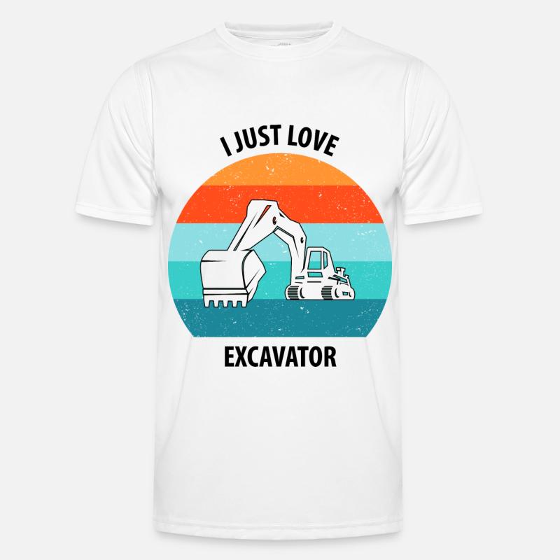 Bagger Baggerfahrer Baggerwagen Männer Funktions-T-Shirt