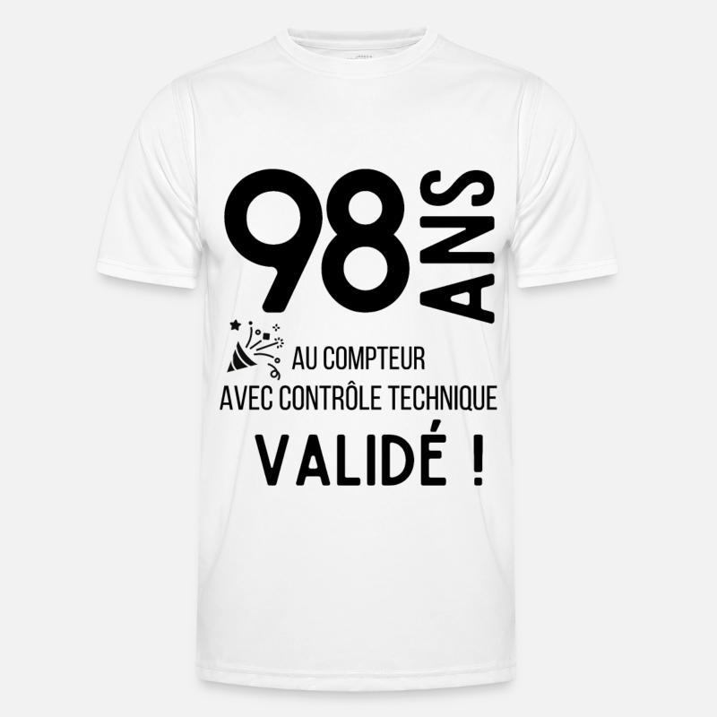 98 ans validé T-shirt sport Homme