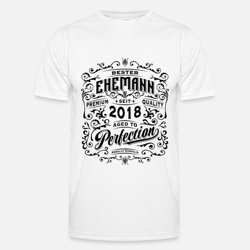 Bester Ehemann seit 2018, Retro, Hochzeitstag Männer Funktions-T-Shirt