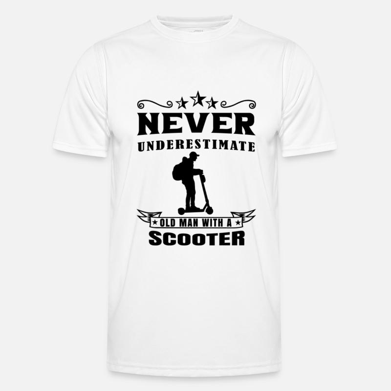 E-Roller E-Scooter Roller Electric Scooter Roller - Männer Funktions-T-Shirt - Weiß