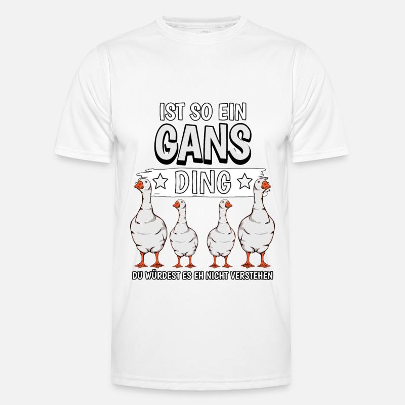Ist so ein Gans Ding - Männer Funktions-T-Shirt - Weiß