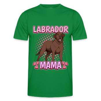 Brauner Labrador Labbi Labrador Mama - Männer Funktions-T-Shirt - Kelly Green - Vorne - AI Model Male 178 dark (178cm)