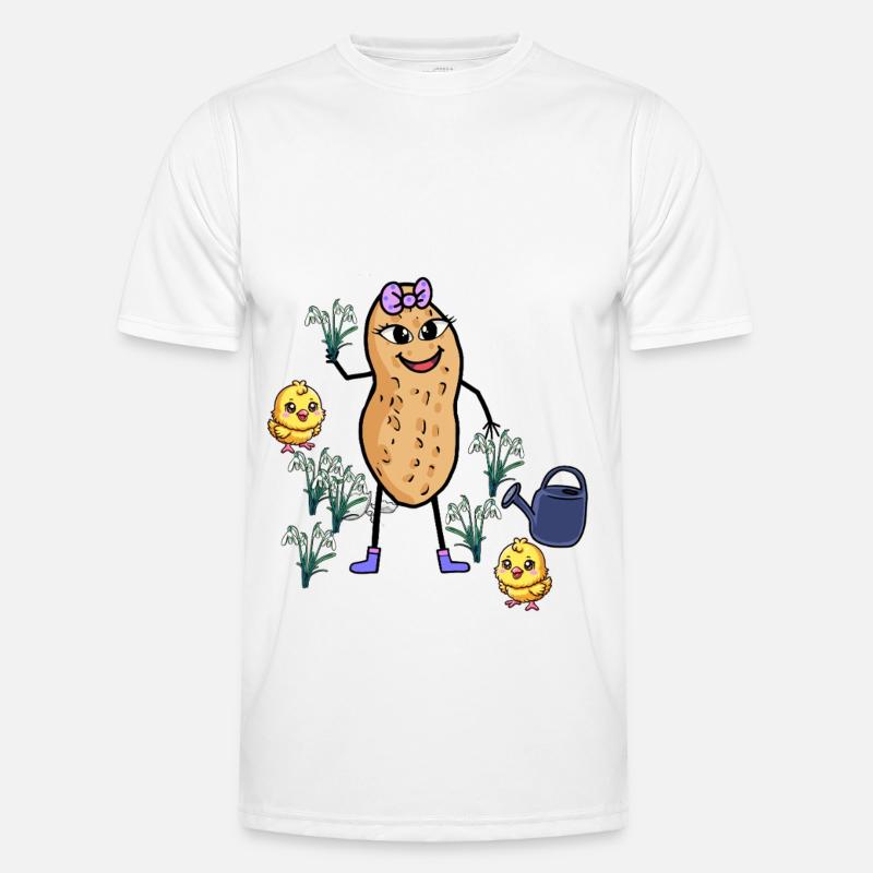 Peanut Spring Easter Chick Snowdrop - Men's Functional T-Shirt - white