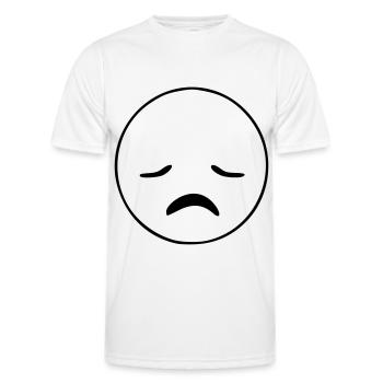 Emoji déçoit croquis noir - T-shirt sport Homme - blanc - Devant - AI Model Male 178 dark (178cm)