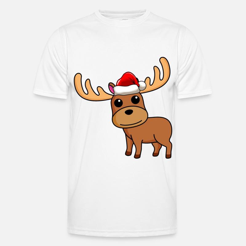 Noël de la bande dessinée Elk T-shirt sport Homme