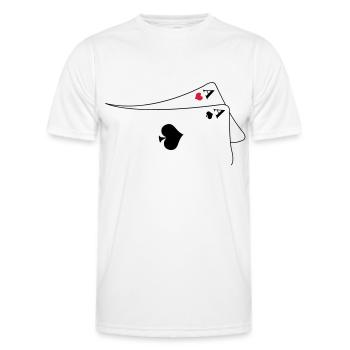 Pocket Aces - T-shirt sport Homme - blanc - Devant - AI Model Male 178 dark (178cm)
