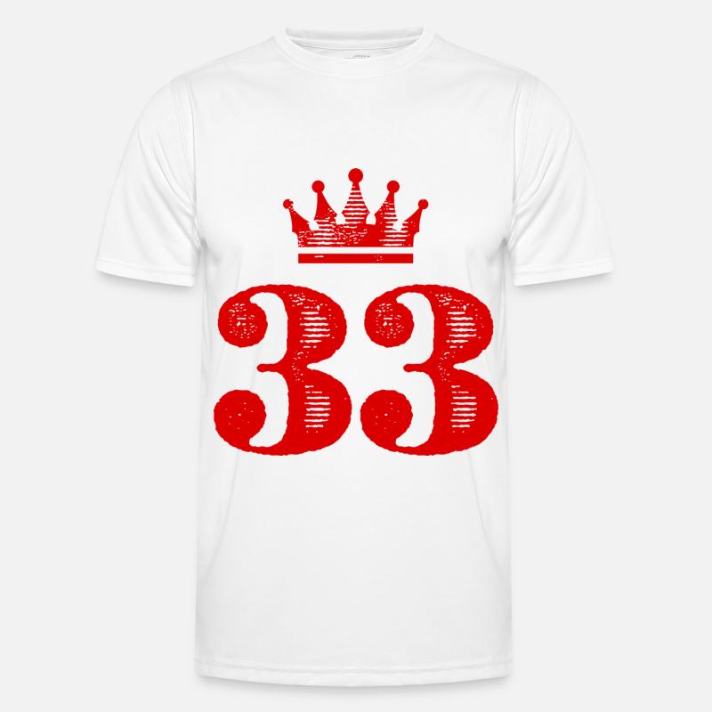 33 Number Krone - Men's Functional T-Shirt - white
