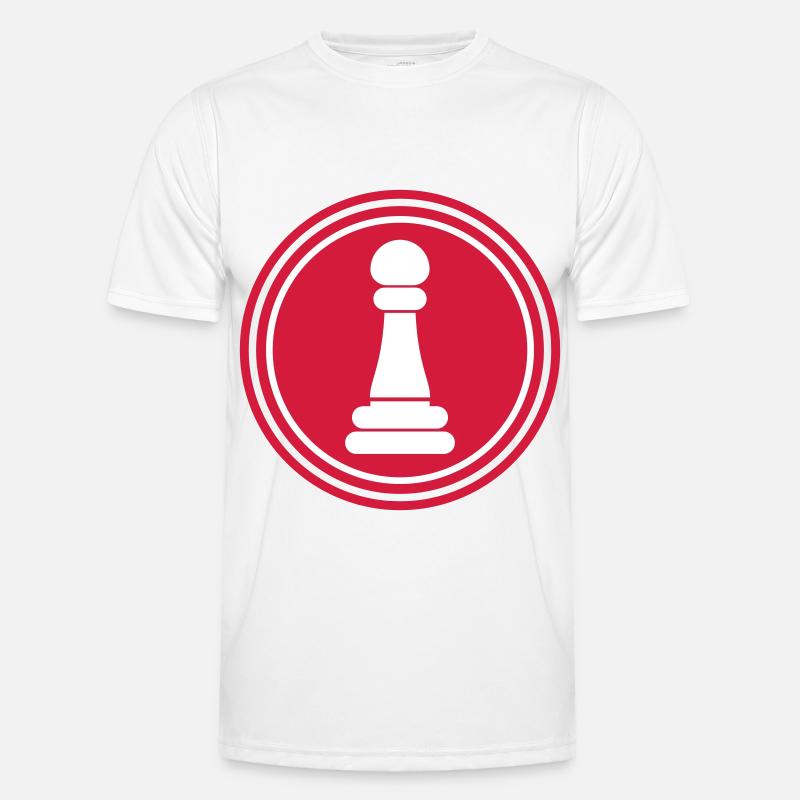Runner Bauer Chess Piece - Men's Functional T-Shirt - white