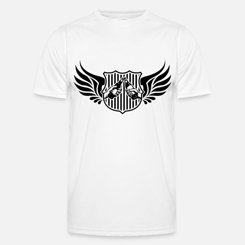 Drinking Team Logo - Männer Funktions-T-Shirt - Weiß