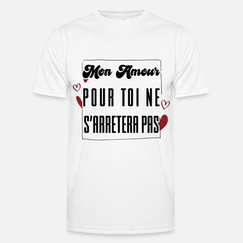 MEINE LIEBE ZU DIR WIRD NICHT AUFHÖREN. Geschenk. Männer Funktions-T-Shirt