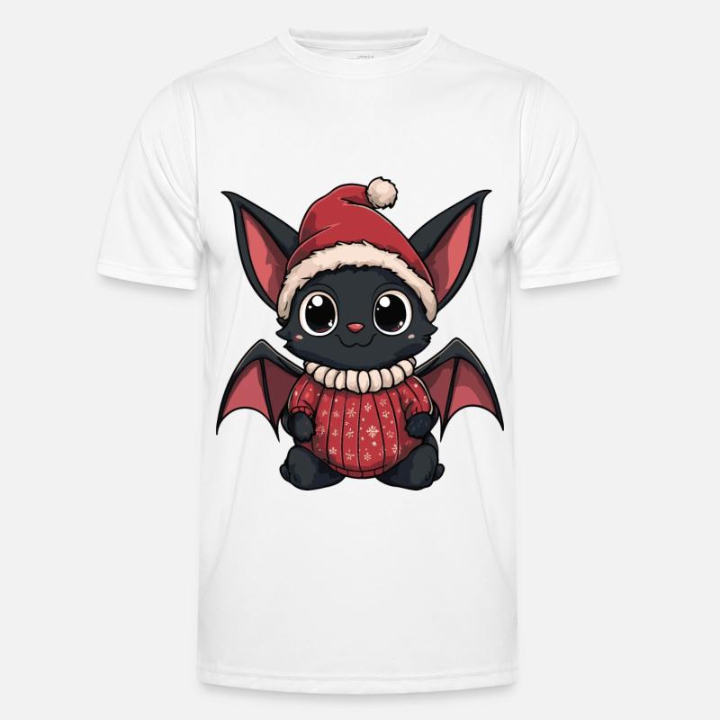Bat Christmas Comic - Men's Functional T-Shirt - white