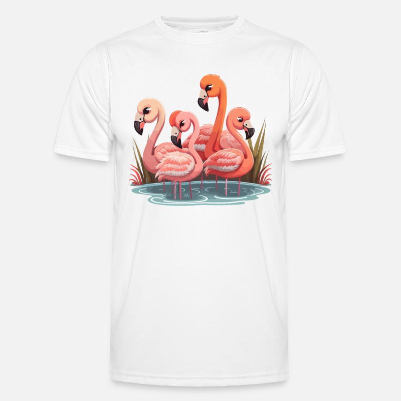 Flamingo Flock Men's Functional T-Shirt