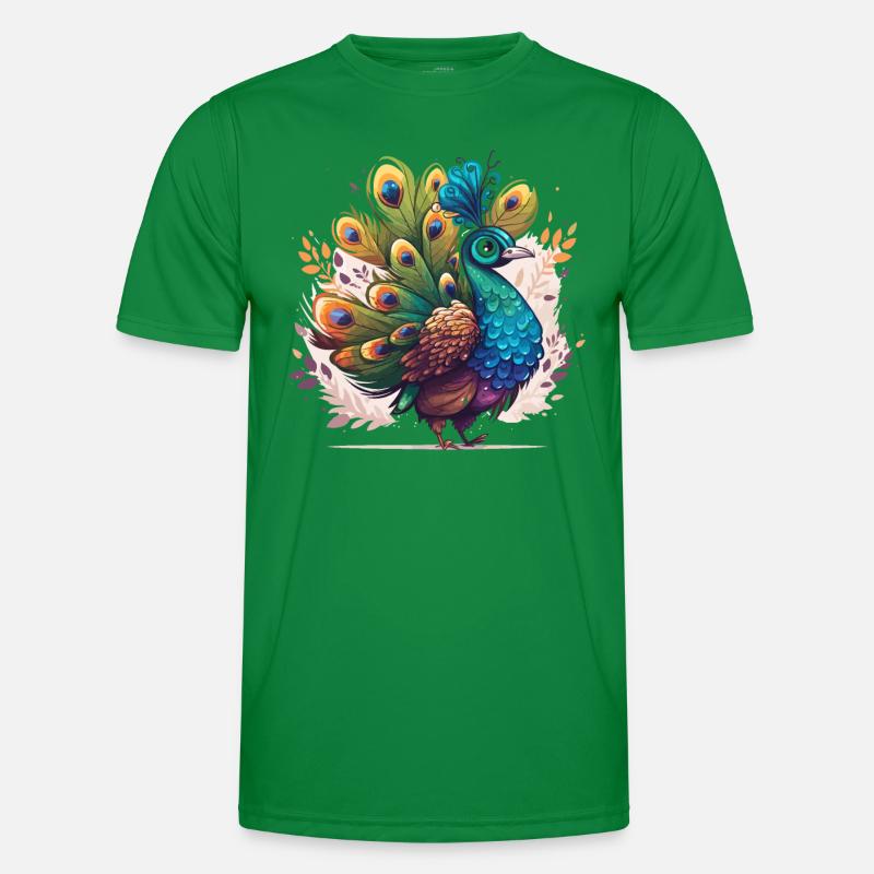 Peacock in full display Men's Functional T-Shirt