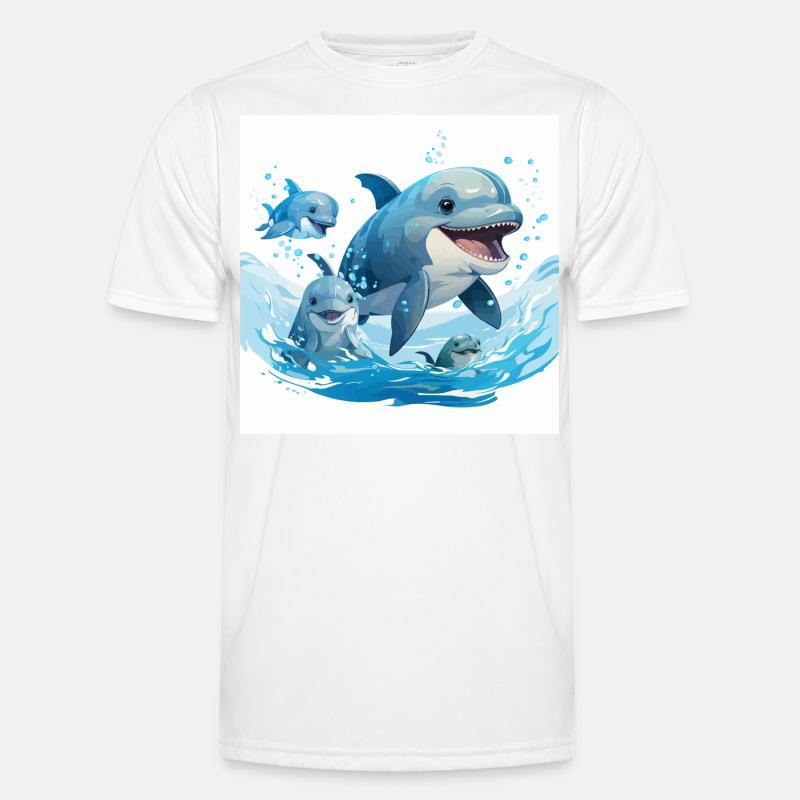 Dolphins Dance - Men's Functional T-Shirt - white