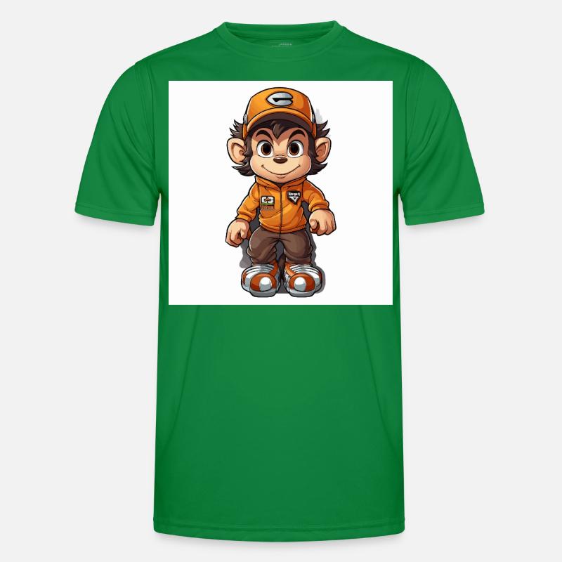 Monkey Skateboard Deck Männer Funktions-T-Shirt