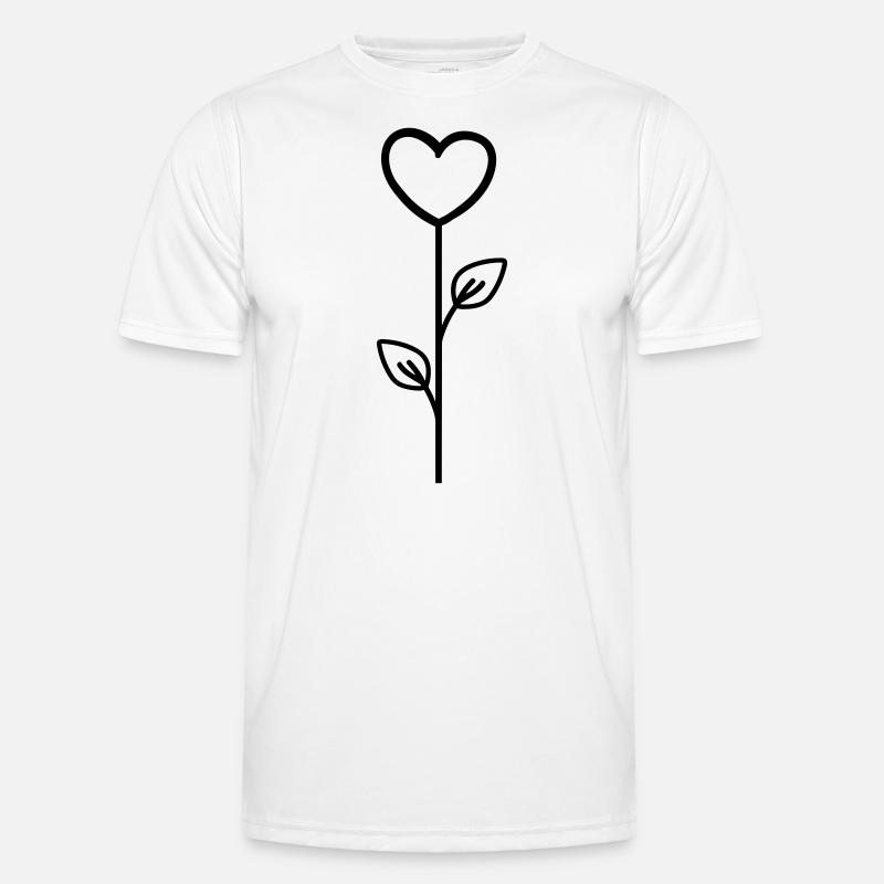 Fleur rose T-shirt sport Homme