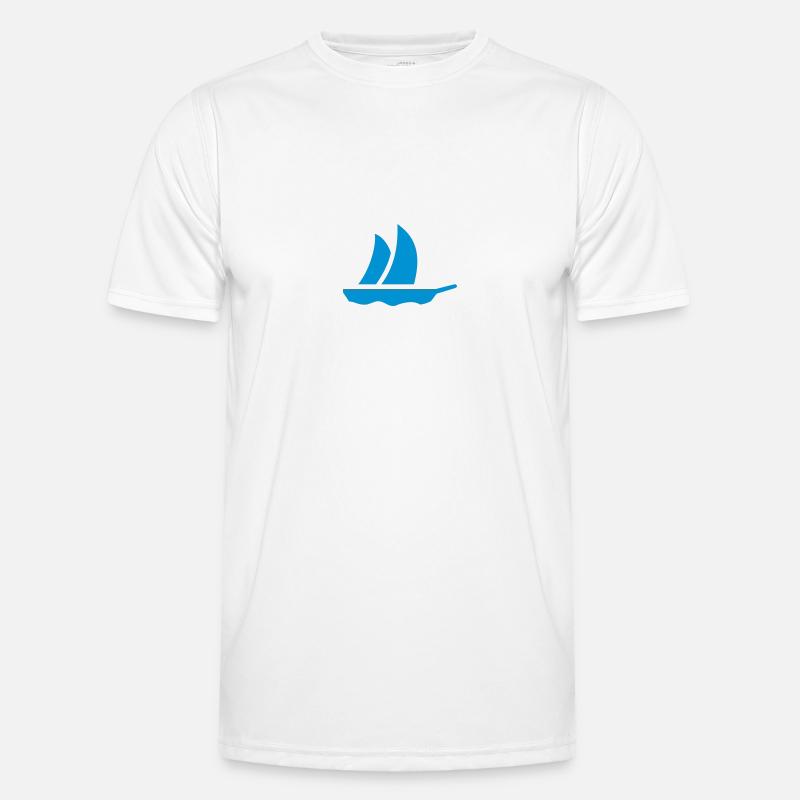 Segelboot (1c) - Men's Functional T-Shirt - white