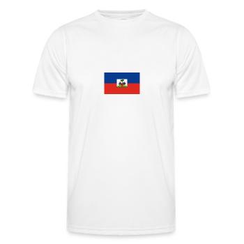 Haiti - T-shirt sport Homme - blanc - Devant - AI Model Male 178 dark (178cm)