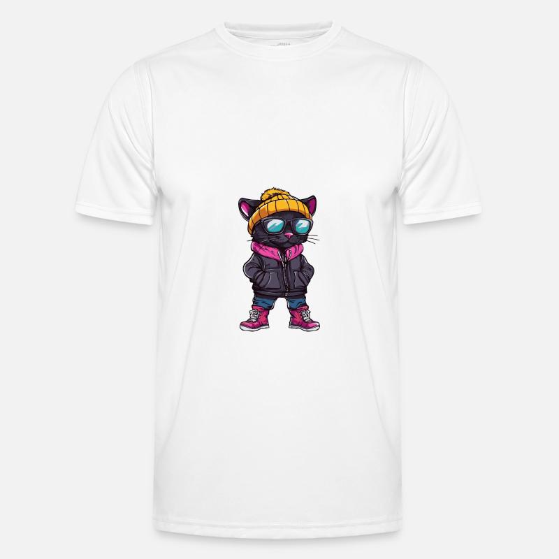 Panther Winter Comic - Men's Functional T-Shirt - white