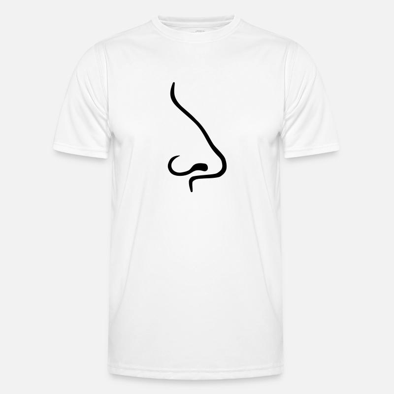Nase - Männer Funktions-T-Shirt - Weiß