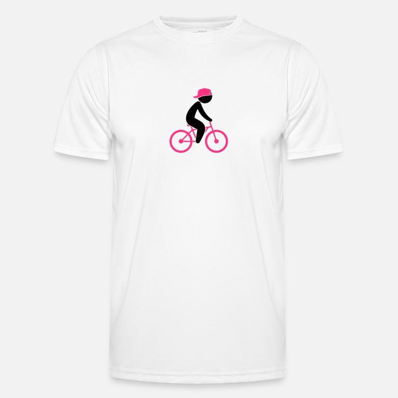 A cyclist rides on his bicycle Men's Functional T-Shirt