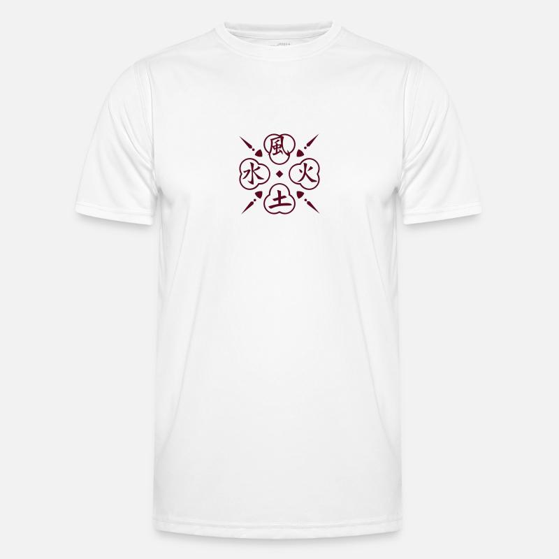Vier Elemente / 4 elements (1c) - Men's Functional T-Shirt - white