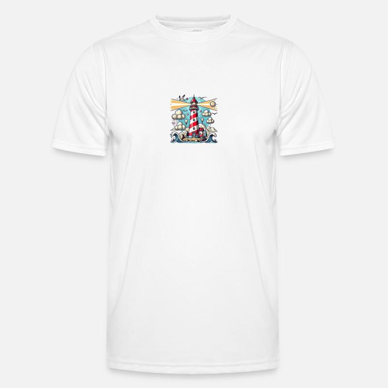 Lighthouse Leuchtturm Männer Funktions-T-Shirt