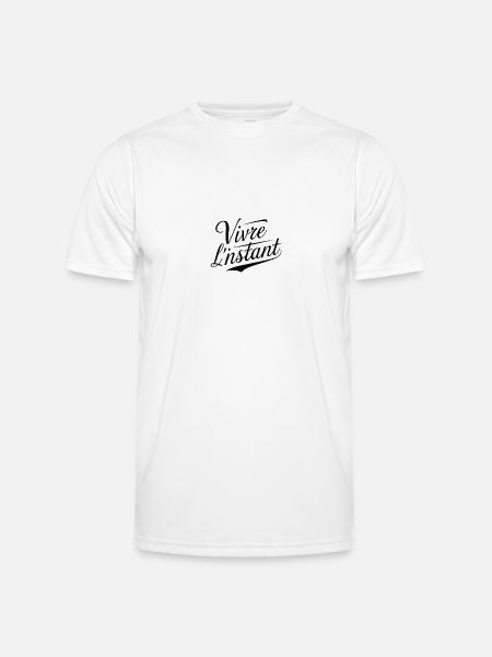 Vivre l instant - T-shirt sport Homme - blanc