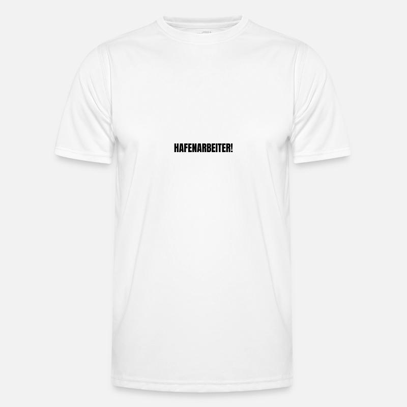 Hafenarbeiter - Männer Funktions-T-Shirt - Weiß