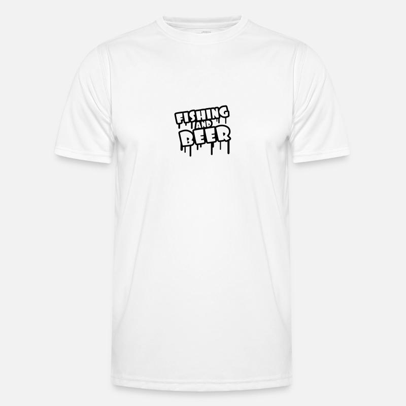 Fishing And Beer Graffiti - Men's Functional T-Shirt - white