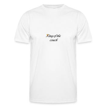 King of the couch - Men's Functional T-Shirt - white - Front - AI Model Male 178 dark (178cm)