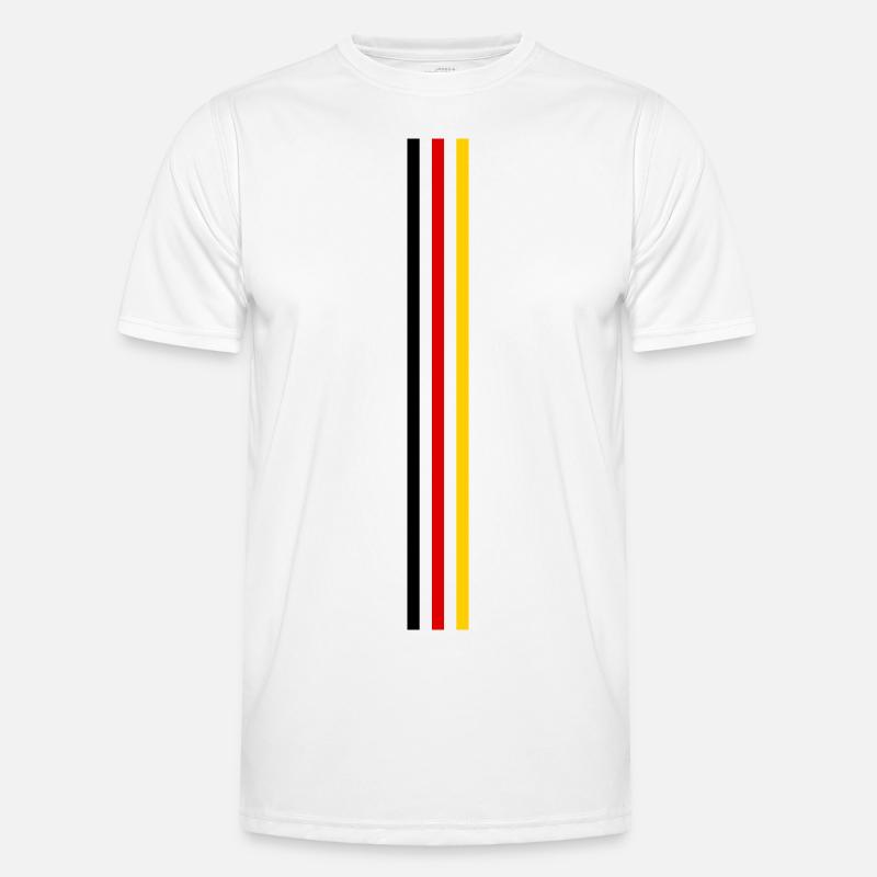 Germany World Cup three stripes - Men's Functional T-Shirt - white